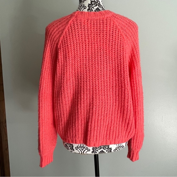 Wild Fable Coral Knit Sweater Crewneck Long Sleeve Women’s Size Small Relaxed - Picture 4 of 6